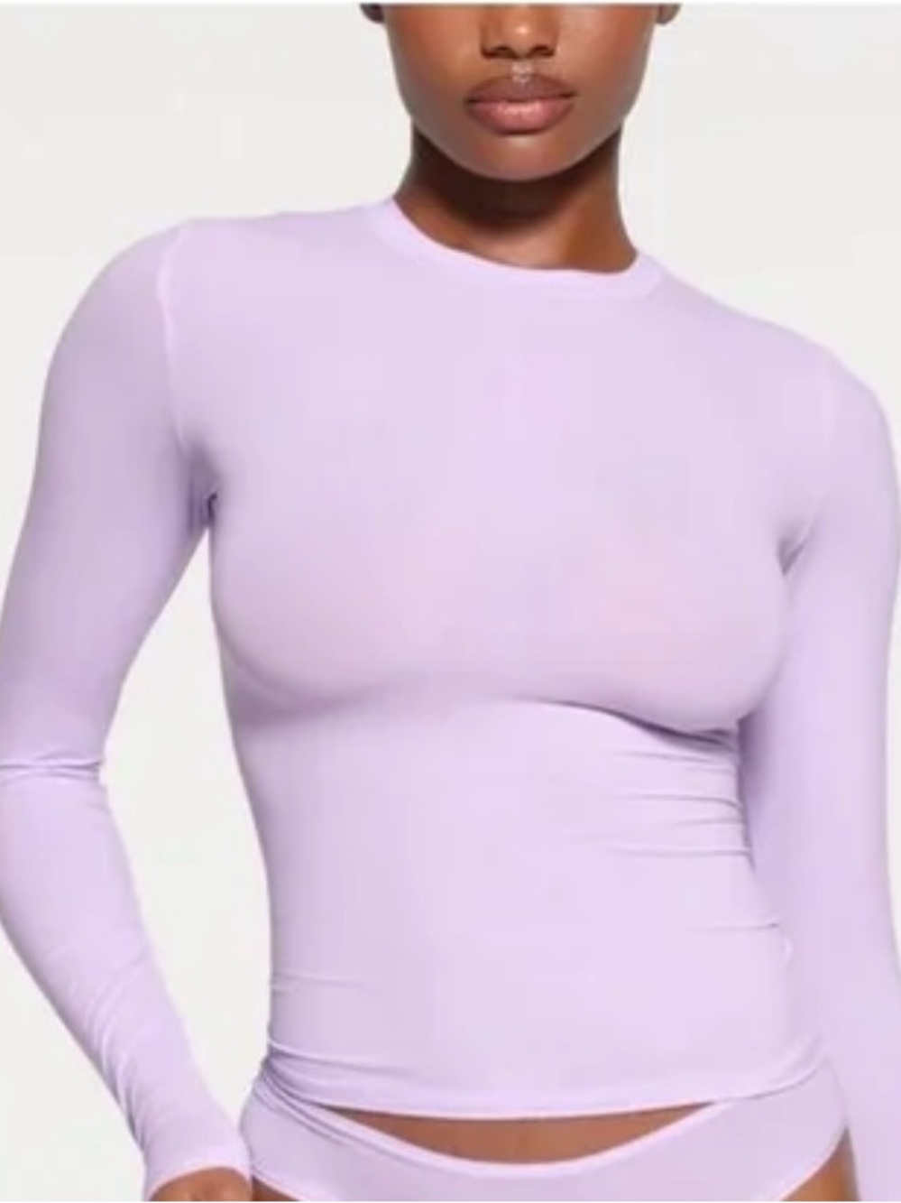 SKIMS Long-Sleeve top Everybody sheet shirt in Lavender SOFT Women’s Medium Md